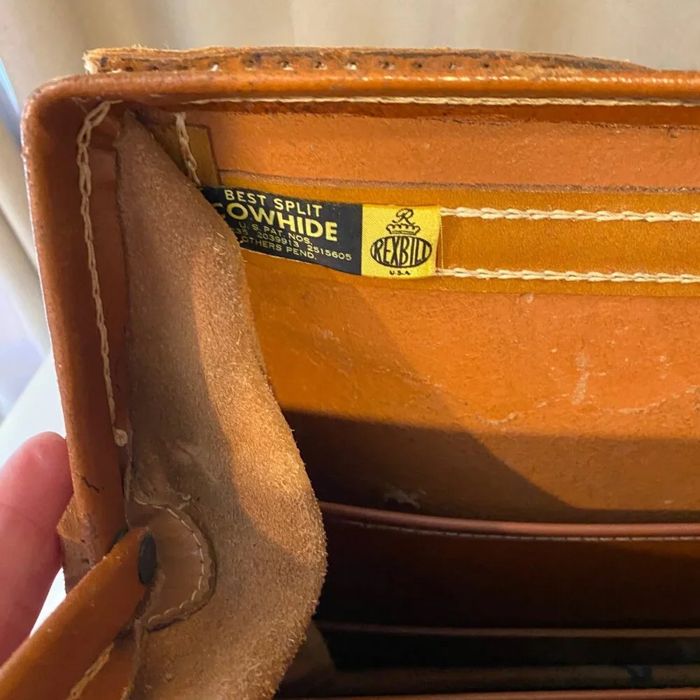 Vintage RexBilt Genuine Cowhide Leather Doctor’s Bag‎ Briefcase 13